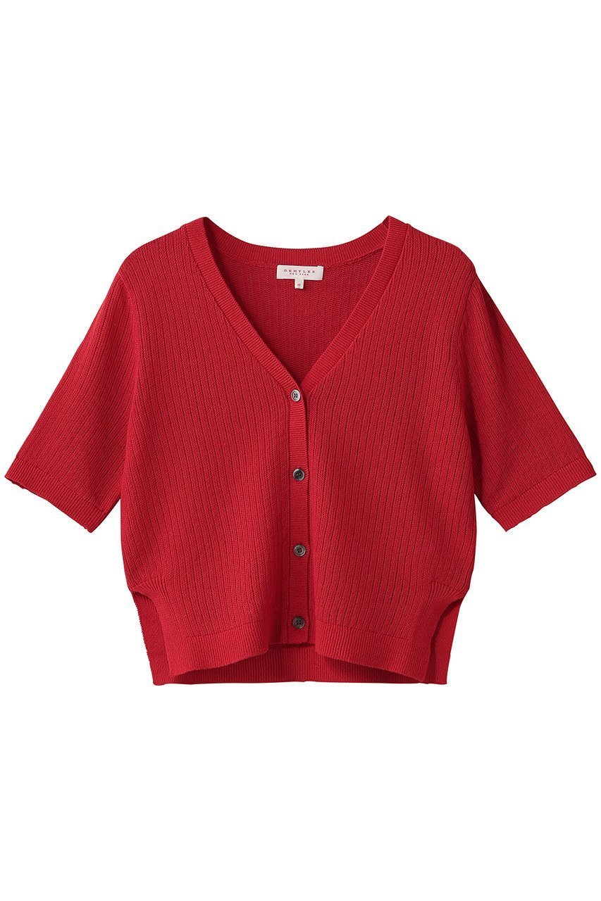 【デミーリー/DEMYLEE】のCADEN コットンリネン ハーフスリーブ Vネックカーディガン 人気、トレンドファッション・服の通販 founy(ファニー) 　ファッション　Fashion　レディースファッション　Fashion for Women　トップス・カットソー　Cut & Sew Tops　ニット　Knit Tops & Sweaters　カーディガン・羽織り　Layered Style Cardigans　Vネックトップス　V-Neck Tops / V-Cut Neckline Shirts　カーディガン　Cardigan, Knitwear　コンパクト　Compact, Small Size　スリーブ　Sleeve, Long Sleeve / Short Sleeve　トレンド　Trend, Trending Now　ハーフ　Half, Half-Length　バランス　Balance, Style Balance　リネン　Linen, Linen Fabric　 other-1|ID: prp329100004651010 ipo3291000000035652479