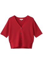 【デミーリー/DEMYLEE】のCADEN コットンリネン ハーフスリーブ Vネックカーディガン レッド|ID: prp329100004651010 ipo3291000000035652480