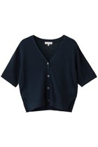 【デミーリー/DEMYLEE】のCADEN コットンリネン ハーフスリーブ Vネックカーディガン ネイビー|ID: prp329100004651010 ipo3291000000035652482