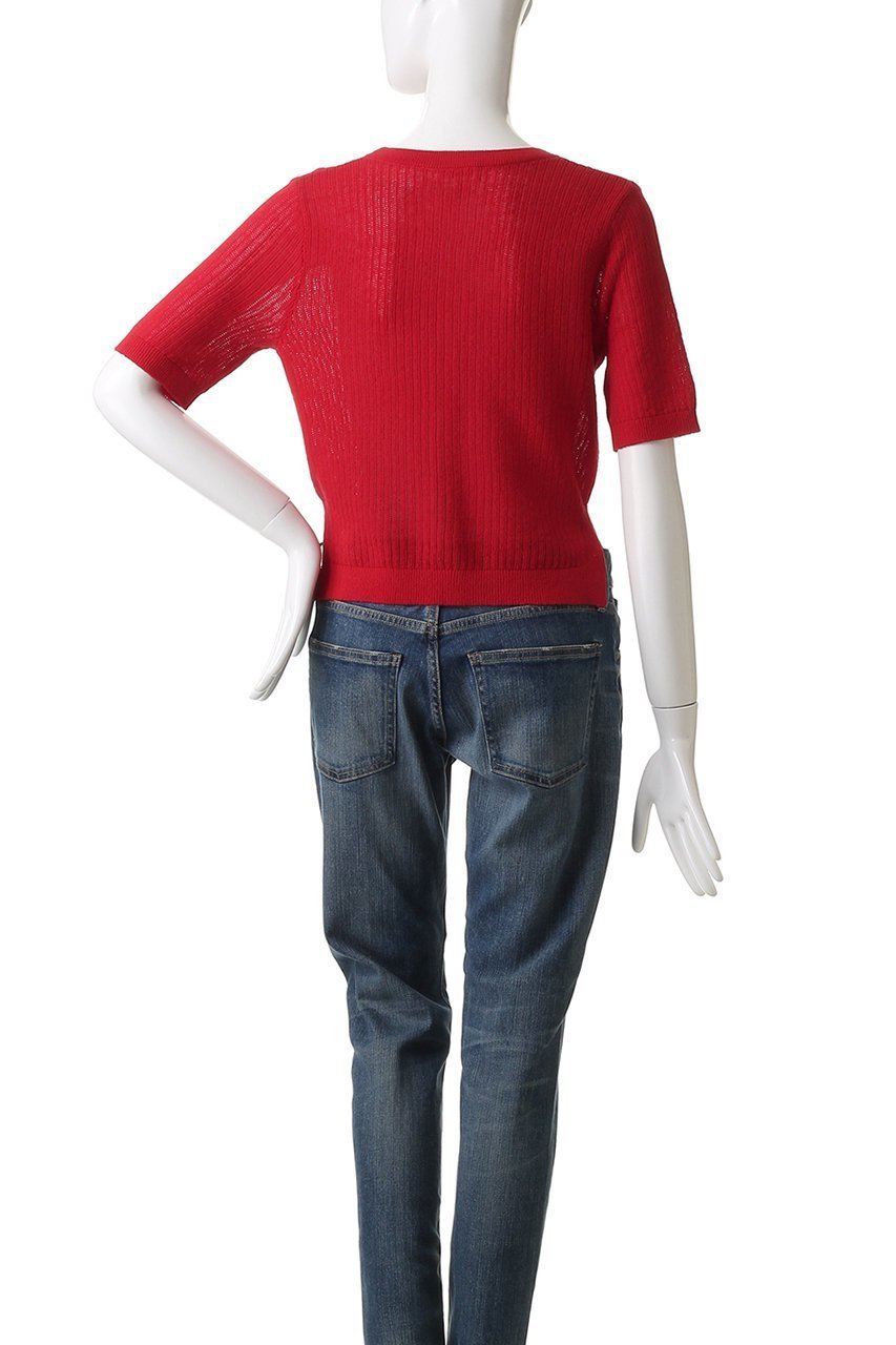 【デミーリー/DEMYLEE】のCADEN コットンリネン ハーフスリーブ Vネックカーディガン 人気、トレンドファッション・服の通販 founy(ファニー) 　ファッション　Fashion　レディースファッション　Fashion for Women　トップス・カットソー　Cut & Sew Tops　ニット　Knit Tops & Sweaters　カーディガン・羽織り　Layered Style Cardigans　Vネックトップス　V-Neck Tops / V-Cut Neckline Shirts　カーディガン　Cardigan, Knitwear　コンパクト　Compact, Small Size　スリーブ　Sleeve, Long Sleeve / Short Sleeve　トレンド　Trend, Trending Now　ハーフ　Half, Half-Length　バランス　Balance, Style Balance　リネン　Linen, Linen Fabric　other-4|ID: prp329100004651010 ipo3291000000035652489