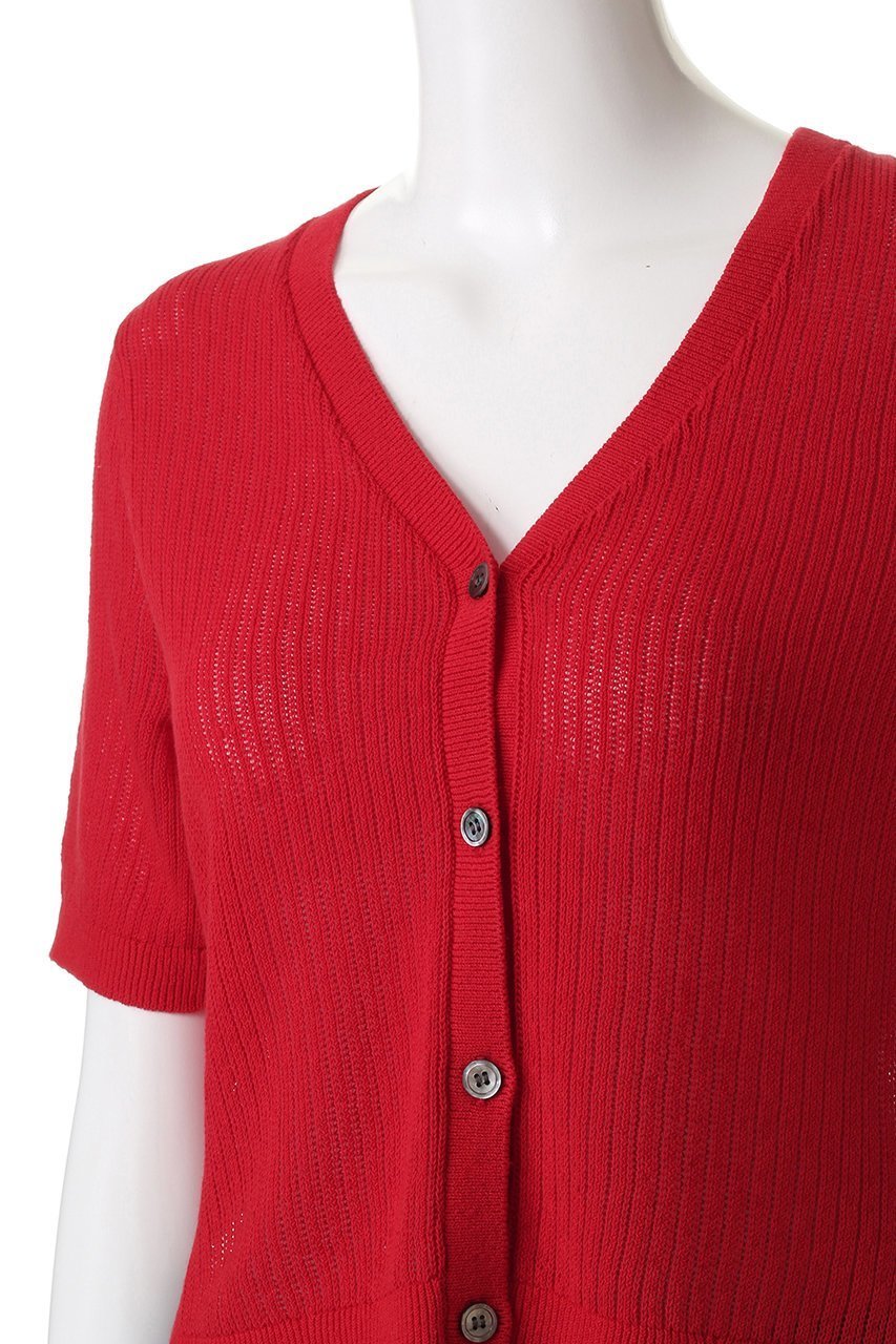 【デミーリー/DEMYLEE】のCADEN コットンリネン ハーフスリーブ Vネックカーディガン 人気、トレンドファッション・服の通販 founy(ファニー) 　ファッション　Fashion　レディースファッション　Fashion for Women　トップス・カットソー　Cut & Sew Tops　ニット　Knit Tops & Sweaters　カーディガン・羽織り　Layered Style Cardigans　Vネックトップス　V-Neck Tops / V-Cut Neckline Shirts　カーディガン　Cardigan, Knitwear　コンパクト　Compact, Small Size　スリーブ　Sleeve, Long Sleeve / Short Sleeve　トレンド　Trend, Trending Now　ハーフ　Half, Half-Length　バランス　Balance, Style Balance　リネン　Linen, Linen Fabric　other-5|ID: prp329100004651010 ipo3291000000035652490