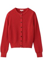【デミーリー/DEMYLEE】のRIANA ソフトコットン クルーネックカーディガン 人気、トレンドファッション・服の通販 founy(ファニー) ファッション Fashion レディースファッション Fashion for Women トップス・カットソー Cut & Sew Tops ニット Knit Tops & Sweaters カーディガン・羽織り Layered Style Cardigans 2025年 2025 2025-2026秋冬・A/W Autumn/Winter 2025–26 AW25–26 なめらか Smooth, Silky Texture カーディガン Cardigan, Knitwear シンプル Simple, Minimal A/W・秋冬 Autumn/Winter 羽織 Haori, Light Jacket thumbnail レッド|ID: prp329100004651011 ipo3291000000033602852