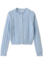 【デミーリー/DEMYLEE】のCOLETTE ソフトコットン ケーブルニットカーディガン 人気、トレンドファッション・服の通販 founy(ファニー) ファッション Fashion レディースファッション Fashion for Women トップス・カットソー Cut & Sew Tops ニット Knit Tops & Sweaters カーディガン・羽織り Layered Style Cardigans 2025年 2025 2025-2026秋冬・A/W Autumn/Winter 2025–26 AW25–26 インナー Innerwear カーディガン Cardigan, Knitwear クラシカル Classical, Vintage-Inspired 冬 Winter / This Winter 春 Spring 秋 Autumn A/W・秋冬 Autumn/Winter thumbnail ライトブルー|ID: prp329100004651012 ipo3291000000033602862