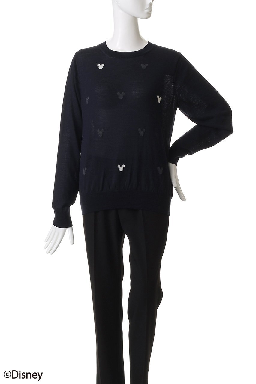 【スローン/SLOANE】のMICKEY MOUSE/16Gインターシャ編み ウール クルーネック ニットトップス 人気、トレンドファッション・服の通販 founy(ファニー) 　ファッション　Fashion　レディースファッション　Fashion for Women　トップス・カットソー　Cut & Sew Tops　ニット　Knit Tops & Sweaters　カジュアルプルオーバー・ニットトップス　Pullovers & Knit Tops / Casual Pullovers　2025年　2025　2025-2026秋冬・A/W　Autumn/Winter 2025–26 AW25–26　ハンド　Hand, Handmade　モチーフ　Motif, Design Theme　A/W・秋冬　Autumn/Winter　other-2|ID: prp329100004651014 ipo3291000000033602877