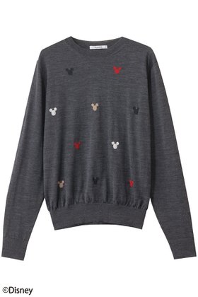 【スローン/SLOANE】のMICKEY MOUSE/16Gインターシャ編み ウール クルーネック ニットトップス 人気、トレンドファッション・服の通販 founy(ファニー) ファッション Fashion レディースファッション Fashion for Women トップス・カットソー Cut & Sew Tops ニット Knit Tops & Sweaters カジュアルプルオーバー・ニットトップス Pullovers & Knit Tops / Casual Pullovers ハンド Hand, Handmade モチーフ Motif, Design Theme |ID:prp329100004651014
