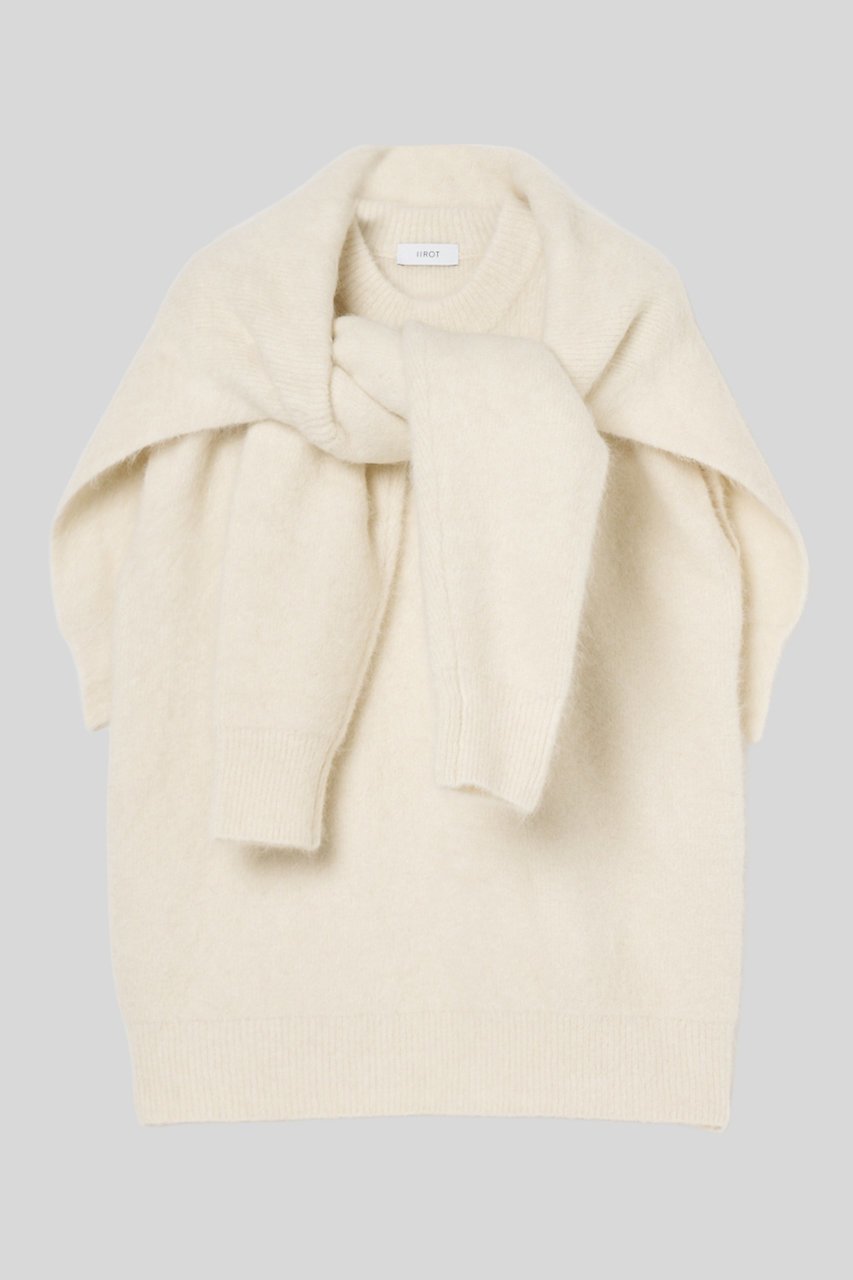 【イロット/IIROT】のアルパカ ギミック ニット 人気、トレンドファッション・服の通販 founy(ファニー) 　ファッション　Fashion　レディースファッション　Fashion for Women　トップス・カットソー　Cut & Sew Tops　ニット　Knit Tops & Sweaters　カジュアルプルオーバー・ニットトップス　Pullovers & Knit Tops / Casual Pullovers　半袖　Short Sleeve, Half Sleeve　 other-1|ID: prp329100004651016 ipo3291000000033994822