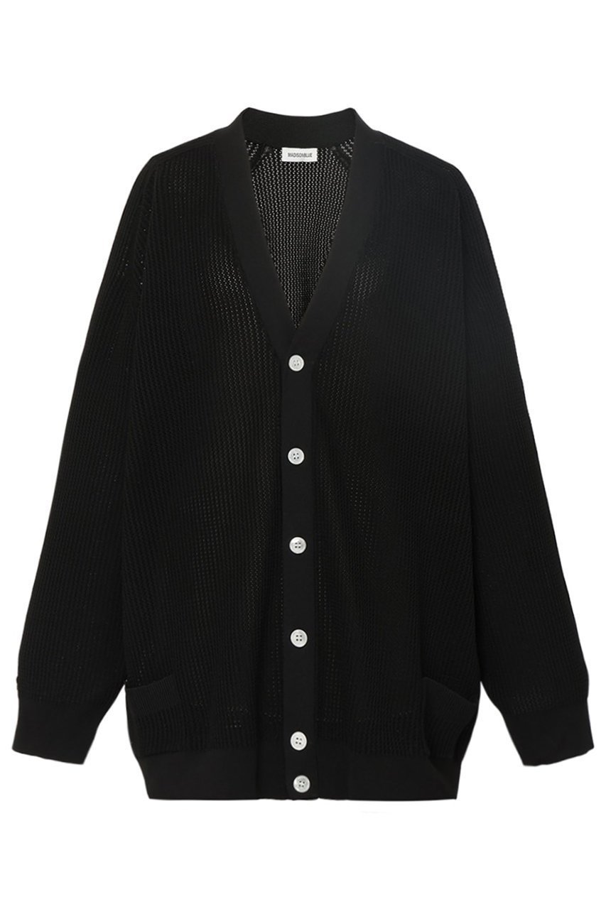 【マディソンブルー/MADISONBLUE】のBIG KNIT V CD MESH メッシュニットVカーディガン インテリア・キッズ・メンズ・レディースファッション・服の通販 founy(ファニー) ファッション Fashion レディースファッション Fashion for Women トップス・カットソー Cut & Sew Tops ニット Knit Tops & Sweaters カーディガン・羽織り Layered Style Cardigans カーディガン Cardigan, Knitwear スポーツ Sports, Activewear スポーティ Sporty, Casual Athletic メッシュ Mesh, Net Fabric エレガント 上品 Elegant 夏 Summer 春 Spring S/S・春夏 SS, Spring/Summer, Warm Season 軽量 Lightweight, Ultra Light 透かし Cut-Out, Lacework ブラック|ID: prp329100004651017 ipo3291000000036517102