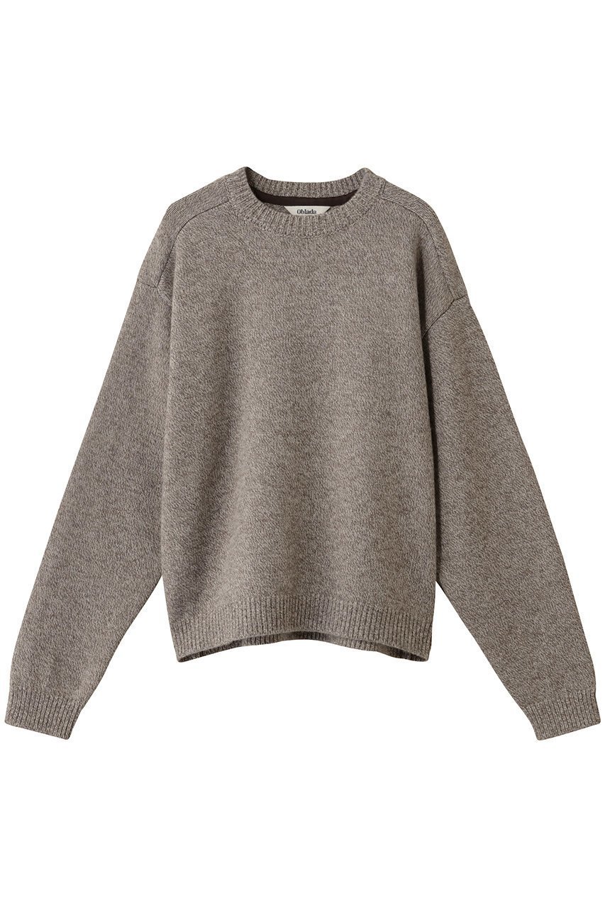 【オブラダ/Oblada】のWILLIAM ニットプルオーバー インテリア・キッズ・メンズ・レディースファッション・服の通販 founy(ファニー) 　ファッション　Fashion　レディースファッション　Fashion for Women　トップス・カットソー　Cut & Sew Tops　ニット　Knit Tops & Sweaters　カジュアルプルオーバー・ニットトップス　Pullovers & Knit Tops / Casual Pullovers　シンプル　Simple, Minimal　トレンド　Trend, Trending Now　バランス　Balance, Style Balance　今季　This Season, Current Season　A/W・秋冬　Autumn/Winter　ミックスベージュ|ID: prp329100004651018 ipo3291000000034017093
