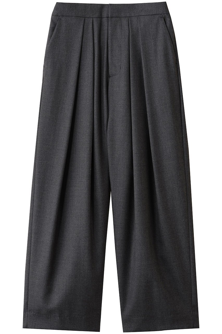 【サクラ/SACRA】のウーステッドサージパンツ インテリア・キッズ・メンズ・レディースファッション・服の通販 founy(ファニー) 　ファッション　Fashion　レディースファッション　Fashion for Women　パンツ　Pants & Trousers　2025年　2025　2025-2026秋冬・A/W　Autumn/Winter 2025–26 AW25–26　テーパード　Tapered, Tapered Pants　マニッシュ　Mannish, Boyish　メランジ　Melange, Mixed Yarn　ワイド　Wide, Wide Fit　エレガント 上品　Elegant　A/W・秋冬　Autumn/Winter　チャコール|ID: prp329100004651025 ipo3291000000033602975