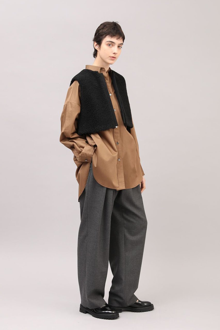 【サクラ/SACRA】のウーステッドサージパンツ 人気、トレンドファッション・服の通販 founy(ファニー) 　ファッション　Fashion　レディースファッション　Fashion for Women　パンツ　Pants & Trousers　2025年　2025　2025-2026秋冬・A/W　Autumn/Winter 2025–26 AW25–26　テーパード　Tapered, Tapered Pants　マニッシュ　Mannish, Boyish　メランジ　Melange, Mixed Yarn　ワイド　Wide, Wide Fit　エレガント 上品　Elegant　A/W・秋冬　Autumn/Winter　other-7|ID: prp329100004651025 ipo3291000000033602981