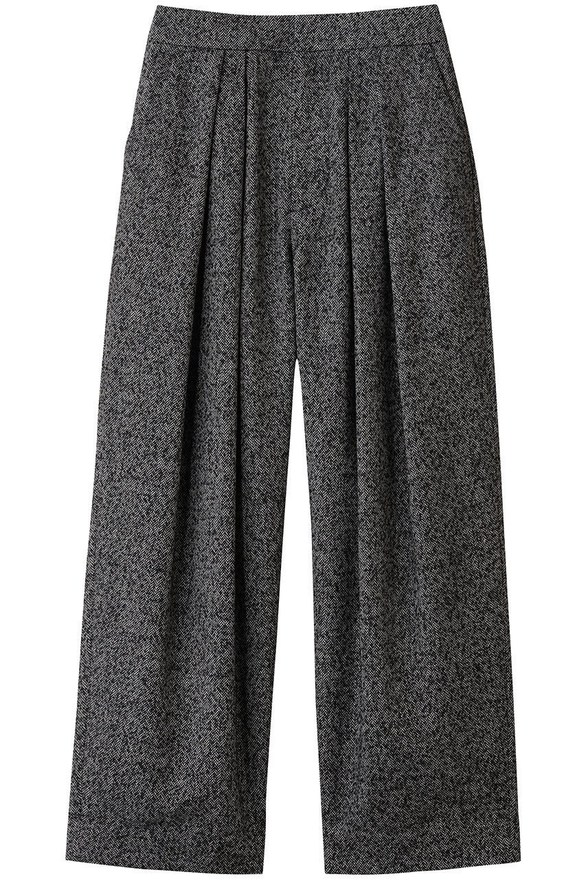 【サクラ/SACRA】のプレミアムヘリンボーンツイードパンツ インテリア・キッズ・メンズ・レディースファッション・服の通販 founy(ファニー) 　ファッション　Fashion　レディースファッション　Fashion for Women　パンツ　Pants & Trousers　2025年　2025　2025-2026秋冬・A/W　Autumn/Winter 2025–26 AW25–26　おすすめ　Recommended / Our Picks　イタリア　Italy　ジャケット　Jacket, Outerwear　セットアップ　Set-Up, Coordinated Outfit　テーパード　Tapered, Tapered Pants　フロント　Front, Front Design　マニッシュ　Mannish, Boyish　ワイド　Wide, Wide Fit　エレガント 上品　Elegant　別注　Limited Edition, Custom Order　A/W・秋冬　Autumn/Winter　ブラック|ID: prp329100004651026 ipo3291000000033602984