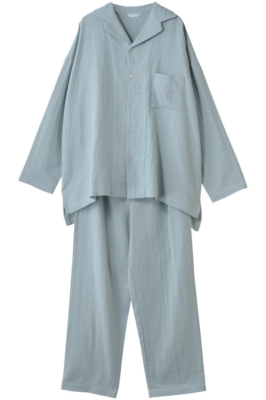 【キッドブルー/KID BLUE】の25オータムWガーゼパジャマ インテリア・キッズ・メンズ・レディースファッション・服の通販 founy(ファニー) 　ファッション　Fashion　レディースファッション　Fashion for Women　2025年　2025　2025-2026秋冬・A/W　Autumn/Winter 2025–26 AW25–26　オータム　Autumn Fashion　ダブル　Double, Double-Breasted　パジャマ　Pajamas, Sleepwear　ポケット　Pocket, Pocket Detail　ワイド　Wide, Wide Fit　定番　Standard, Basic Item　A/W・秋冬　Autumn/Winter　サックス|ID: prp329100004651030 ipo3291000000033603018