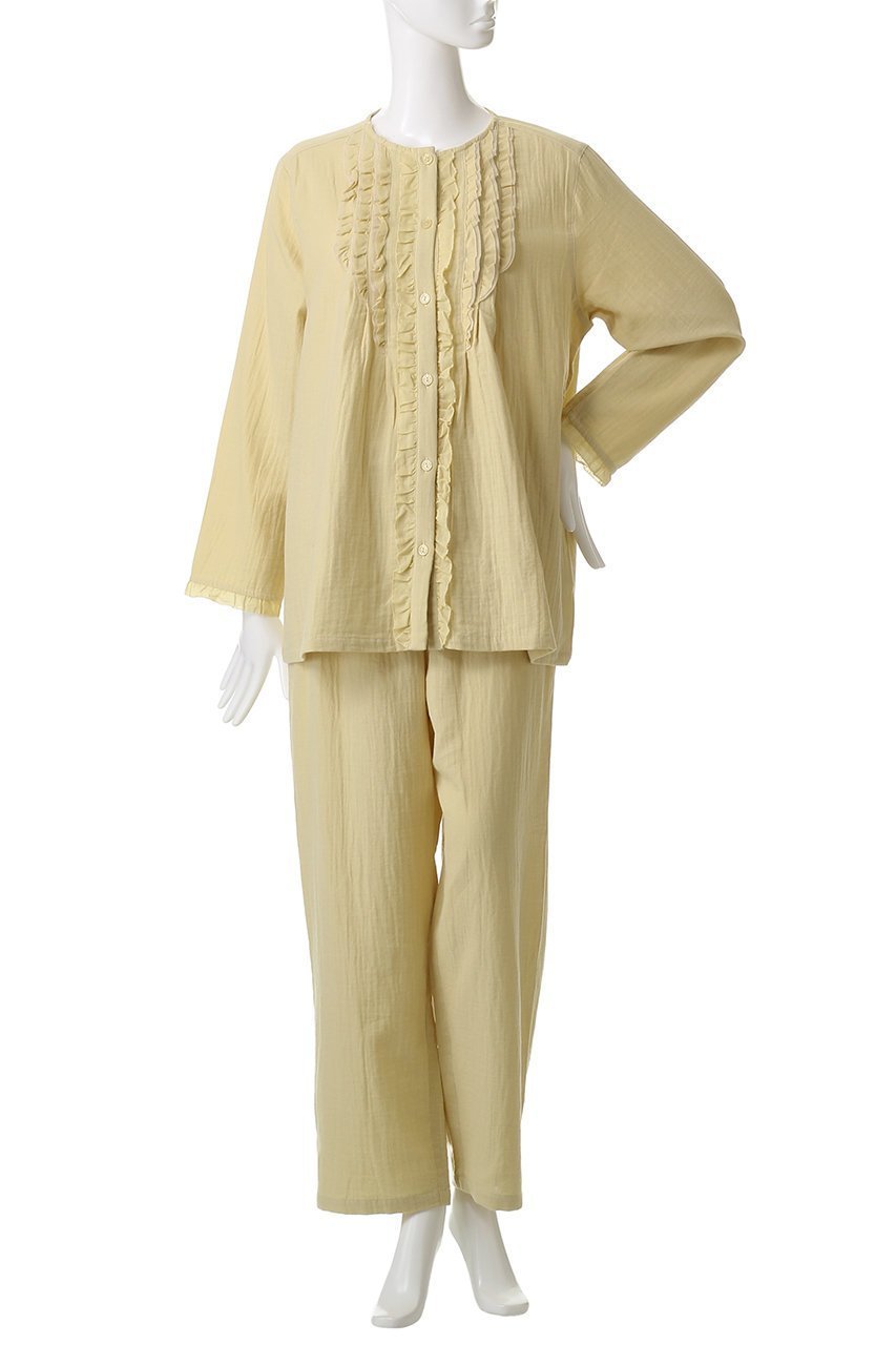 【キッドブルー/KID BLUE】の25オータムWガーゼパジャマ 人気、トレンドファッション・服の通販 founy(ファニー) 　ファッション　Fashion　レディースファッション　Fashion for Women　2025年　2025　2025-2026秋冬・A/W　Autumn/Winter 2025–26 AW25–26　オータム　Autumn Fashion　ダブル　Double, Double-Breasted　パジャマ　Pajamas, Sleepwear　フリル　Frill, Ruffle　ボックス　Boxy, Box Shape　リラックス　Relax, Relaxed Fit　A/W・秋冬　Autumn/Winter　other-2|ID: prp329100004651032 ipo3291000000033603035