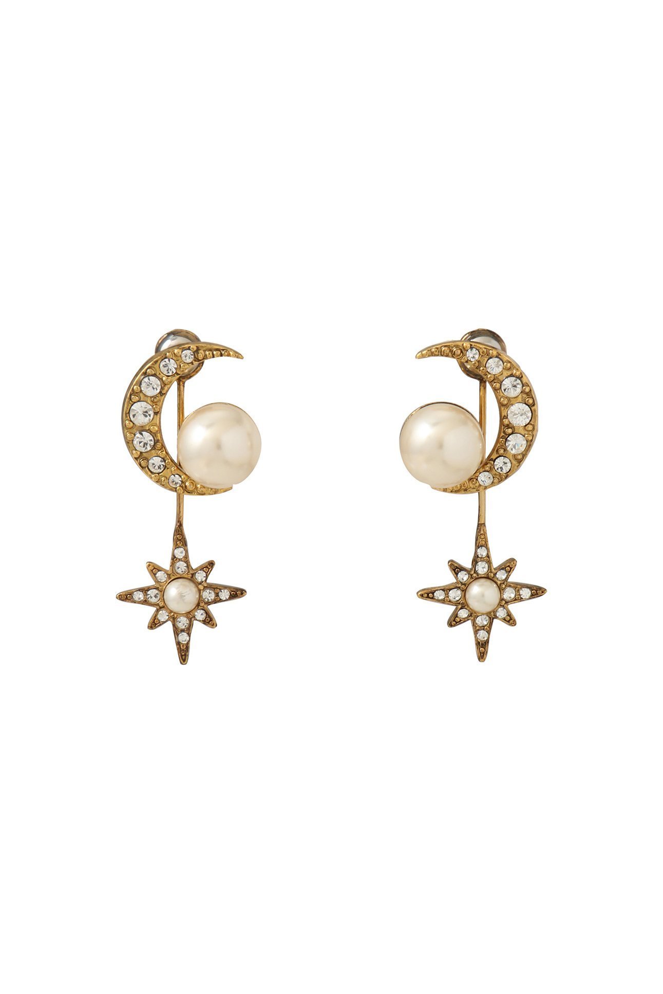 【アデル ビジュー/ADER bijoux】のSTAR moon ピアス インテリア・キッズ・メンズ・レディースファッション・服の通販 founy(ファニー) 　ファッション　Fashion　レディースファッション　Fashion for Women　ジュエリー　Jewelry　ファッションリング　Fashion Rings　イヤリング・フープ・ドロップタイプ　Hoop, Drop & Clip Earrings　2025年　2025　2025-2026秋冬・A/W　Autumn/Winter 2025–26 AW25–26　イヤリング　Earrings　オケージョン　Occasion Wear　ガラス　Glass, Glassware　クリスタル　Crystal, Swarovski　シンプル　Simple, Minimal　モチーフ　Motif, Design Theme　A/W・秋冬　Autumn/Winter　ゴールド|ID: prp329100004651891 ipo3291000000033614937