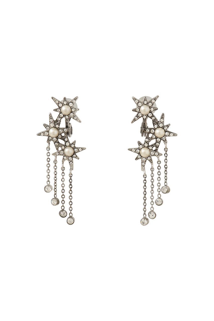 【アデル ビジュー/ADER bijoux】のSTAR fringe イヤリング インテリア・キッズ・メンズ・レディースファッション・服の通販 founy(ファニー) 　ファッション　Fashion　レディースファッション　Fashion for Women　ジュエリー　Jewelry　ファッションリング　Fashion Rings　イヤリング・フープ・ドロップタイプ　Hoop, Drop & Clip Earrings　2025年　2025　2025-2026秋冬・A/W　Autumn/Winter 2025–26 AW25–26　おすすめ　Recommended / Our Picks　イヤリング　Earrings　エレガント 上品　Elegant　オケージョン　Occasion Wear　ガラス　Glass, Glassware　クリスタル　Crystal, Swarovski　デニム　Denim, Jeans Material　フリンジ　Fringe, Tassel　モチーフ　Motif, Design Theme　人気　Popular, Best Seller　定番　Standard, Basic Item　A/W・秋冬　Autumn/Winter　シルバー|ID: prp329100004651893 ipo3291000000033614948