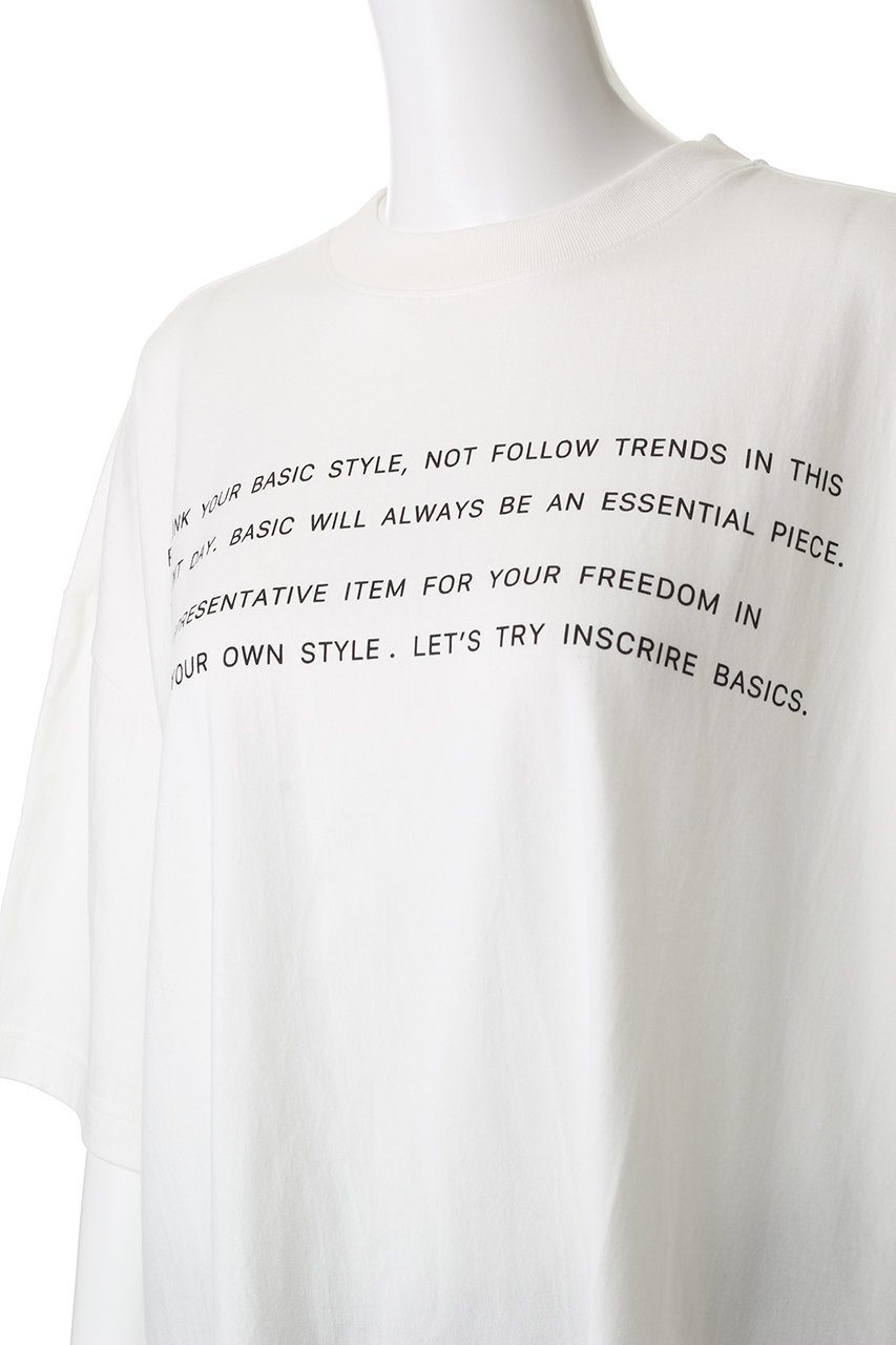 【アンスクリア/INSCRIRE】のBasic プリント ルーズ フィット Tシャツ 人気、トレンドファッション・服の通販 founy(ファニー) 　ファッション　Fashion　レディースファッション　Fashion for Women　トップス・カットソー　Cut & Sew Tops　シャツ・ブラウス・オフィスカジュアル　Elegant Blouses & Button-Ups　ロングTシャツ・Tシャツ　Longline T-Shirts & Tees　カットソー・ベーシックTシャツ　Cut-and-Sewn Tops / Stretch Tees & Basics　2025年　2025　2025-2026秋冬・A/W　Autumn/Winter 2025–26 AW25–26　ショート　Short, Short Length　スラックス　Slacks, Dress Pants　スリーブ　Sleeve, Long Sleeve / Short Sleeve　デニム　Denim, Jeans Material　フィット　Fit, Slim Fit　プリント　Print, Printed Pattern　ルーズ　Loose, Oversized　A/W・秋冬　Autumn/Winter　other-5|ID: prp329100004651935 ipo3291000000033615207