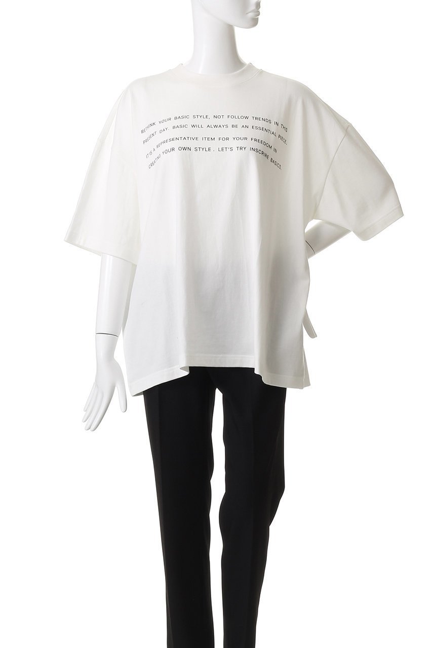 【アンスクリア/INSCRIRE】のBasic プリント ルーズ フィット Tシャツ 人気、トレンドファッション・服の通販 founy(ファニー) 　ファッション　Fashion　レディースファッション　Fashion for Women　トップス・カットソー　Cut & Sew Tops　シャツ・ブラウス・オフィスカジュアル　Elegant Blouses & Button-Ups　ロングTシャツ・Tシャツ　Longline T-Shirts & Tees　カットソー・ベーシックTシャツ　Cut-and-Sewn Tops / Stretch Tees & Basics　ショート　Short, Short Length　スラックス　Slacks, Dress Pants　スリーブ　Sleeve, Long Sleeve / Short Sleeve　デニム　Denim, Jeans Material　フィット　Fit, Slim Fit　プリント　Print, Printed Pattern　ルーズ　Loose, Oversized　other-2|ID: prp329100004651935 ipo3291000000036039654