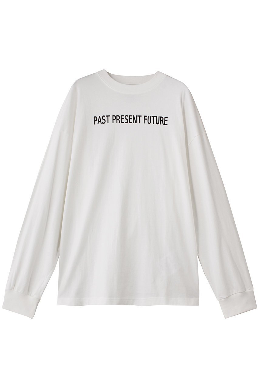 【アンスクリア/INSCRIRE】のPAST PRESENT FURTURE ロング スリーブ ルーズ フィット 人気、トレンドファッション・服の通販 founy(ファニー) 　ファッション　Fashion　レディースファッション　Fashion for Women　トップス・カットソー　Cut & Sew Tops　シャツ・ブラウス・オフィスカジュアル　Elegant Blouses & Button-Ups　ロングTシャツ・Tシャツ　Longline T-Shirts & Tees　カットソー・ベーシックTシャツ　Cut-and-Sewn Tops / Stretch Tees & Basics　2025年　2025　2025-2026秋冬・A/W　Autumn/Winter 2025–26 AW25–26　スリーブ　Sleeve, Long Sleeve / Short Sleeve　フィット　Fit, Slim Fit　フロント　Front, Front Design　ルーズ　Loose, Oversized　ロング　Long, Long-Length　A/W・秋冬　Autumn/Winter　 other-1|ID: prp329100004651937 ipo3291000000033615210
