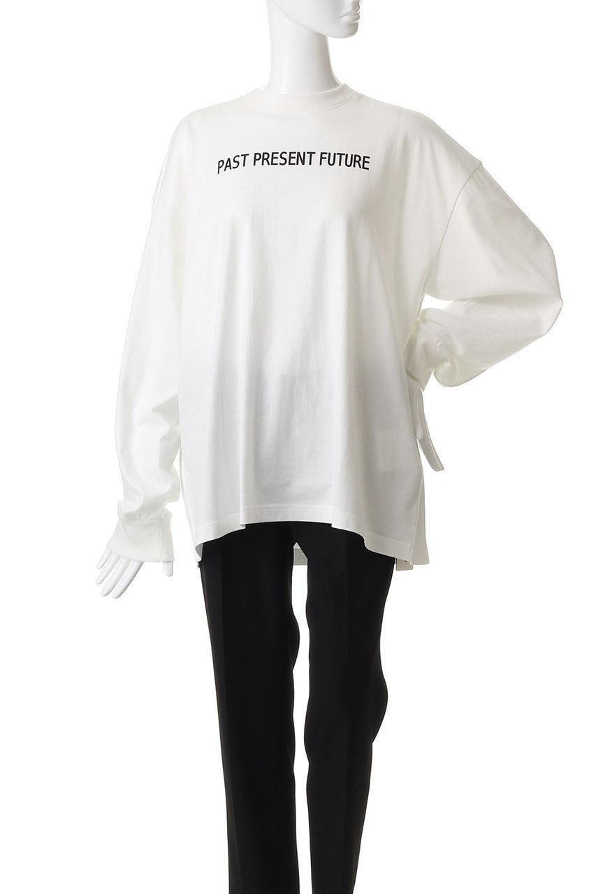 【アンスクリア/INSCRIRE】のPAST PRESENT FURTURE ロング スリーブ ルーズ フィット 人気、トレンドファッション・服の通販 founy(ファニー) 　ファッション　Fashion　レディースファッション　Fashion for Women　トップス・カットソー　Cut & Sew Tops　シャツ・ブラウス・オフィスカジュアル　Elegant Blouses & Button-Ups　ロングTシャツ・Tシャツ　Longline T-Shirts & Tees　カットソー・ベーシックTシャツ　Cut-and-Sewn Tops / Stretch Tees & Basics　2025年　2025　2025-2026秋冬・A/W　Autumn/Winter 2025–26 AW25–26　スリーブ　Sleeve, Long Sleeve / Short Sleeve　フィット　Fit, Slim Fit　フロント　Front, Front Design　ルーズ　Loose, Oversized　ロング　Long, Long-Length　A/W・秋冬　Autumn/Winter　other-2|ID: prp329100004651937 ipo3291000000033615214