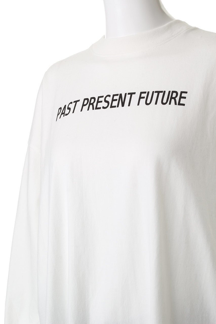 【アンスクリア/INSCRIRE】のPAST PRESENT FURTURE ロング スリーブ ルーズ フィット 人気、トレンドファッション・服の通販 founy(ファニー) 　ファッション　Fashion　レディースファッション　Fashion for Women　トップス・カットソー　Cut & Sew Tops　シャツ・ブラウス・オフィスカジュアル　Elegant Blouses & Button-Ups　ロングTシャツ・Tシャツ　Longline T-Shirts & Tees　カットソー・ベーシックTシャツ　Cut-and-Sewn Tops / Stretch Tees & Basics　2025年　2025　2025-2026秋冬・A/W　Autumn/Winter 2025–26 AW25–26　スリーブ　Sleeve, Long Sleeve / Short Sleeve　フィット　Fit, Slim Fit　フロント　Front, Front Design　ルーズ　Loose, Oversized　ロング　Long, Long-Length　A/W・秋冬　Autumn/Winter　other-5|ID: prp329100004651937 ipo3291000000033615218