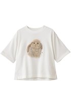 【ミュベール/MUVEIL】のウサギTシャツ ホワイト|ID:prp329100004651940