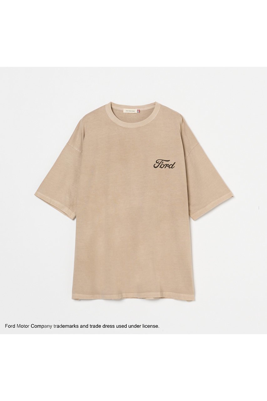 【エリオポール/heliopole】の【GOOD ROCK SPEED】Ford ビックTシャツ インテリア・キッズ・メンズ・レディースファッション・服の通販 founy(ファニー) 　ファッション　Fashion　レディースファッション　Fashion for Women　トップス・カットソー　Cut & Sew Tops　シャツ・ブラウス・オフィスカジュアル　Elegant Blouses & Button-Ups　ロングTシャツ・Tシャツ　Longline T-Shirts & Tees　カットソー・ベーシックTシャツ　Cut-and-Sewn Tops / Stretch Tees & Basics　ショート　Short, Short Length　スリーブ　Sleeve, Long Sleeve / Short Sleeve　新作・新入荷　New Arrivals / New In　ベージュ|ID: prp329100004651943 ipo3291000000033615255