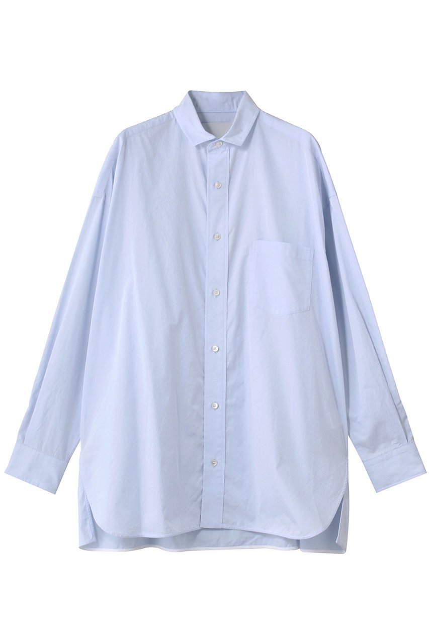 【エリオポール/heliopole】の【TICCA】PREMIUM BIG シャツ インテリア・キッズ・メンズ・レディースファッション・服の通販 founy(ファニー) 　ファッション　Fashion　レディースファッション　Fashion for Women　トップス・カットソー　Cut & Sew Tops　シャツ・ブラウス・オフィスカジュアル　Elegant Blouses & Button-Ups　シンプル　Simple, Minimal　スリーブ　Sleeve, Long Sleeve / Short Sleeve　ロング　Long, Long-Length　新作・新入荷　New Arrivals / New In　長袖　Long Sleeve, Full Sleeve　スカイブルー|ID: prp329100004651954 ipo3291000000033615326