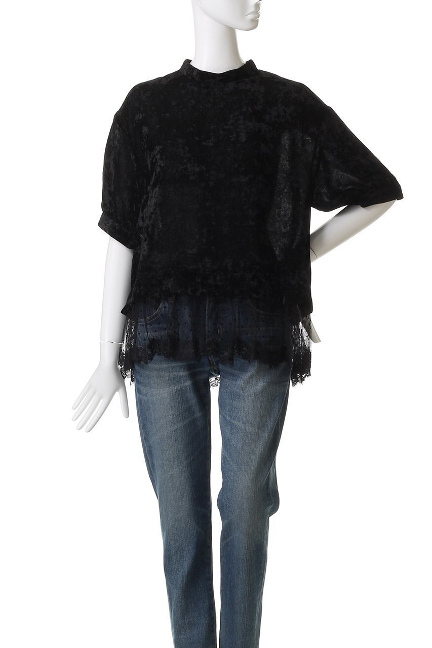 【ミュベール/MUVEIL】のベロアレーストップス 人気、トレンドファッション・服の通販 founy(ファニー) 　ファッション　Fashion　レディースファッション　Fashion for Women　トップス・カットソー　Cut & Sew Tops　シャツ・ブラウス・オフィスカジュアル　Elegant Blouses & Button-Ups　ベロアトップス　Velour Tops / Velvet-Look Items　2025年　2025　2025-2026秋冬・A/W　Autumn/Winter 2025–26 AW25–26　オケージョン　Occasion Wear　ショート　Short, Short Length　スリーブ　Sleeve, Long Sleeve / Short Sleeve　レース　Lace, Lace Fabric　エレガント 上品　Elegant　A/W・秋冬　Autumn/Winter　other-2|ID: prp329100004651957 ipo3291000000033615349