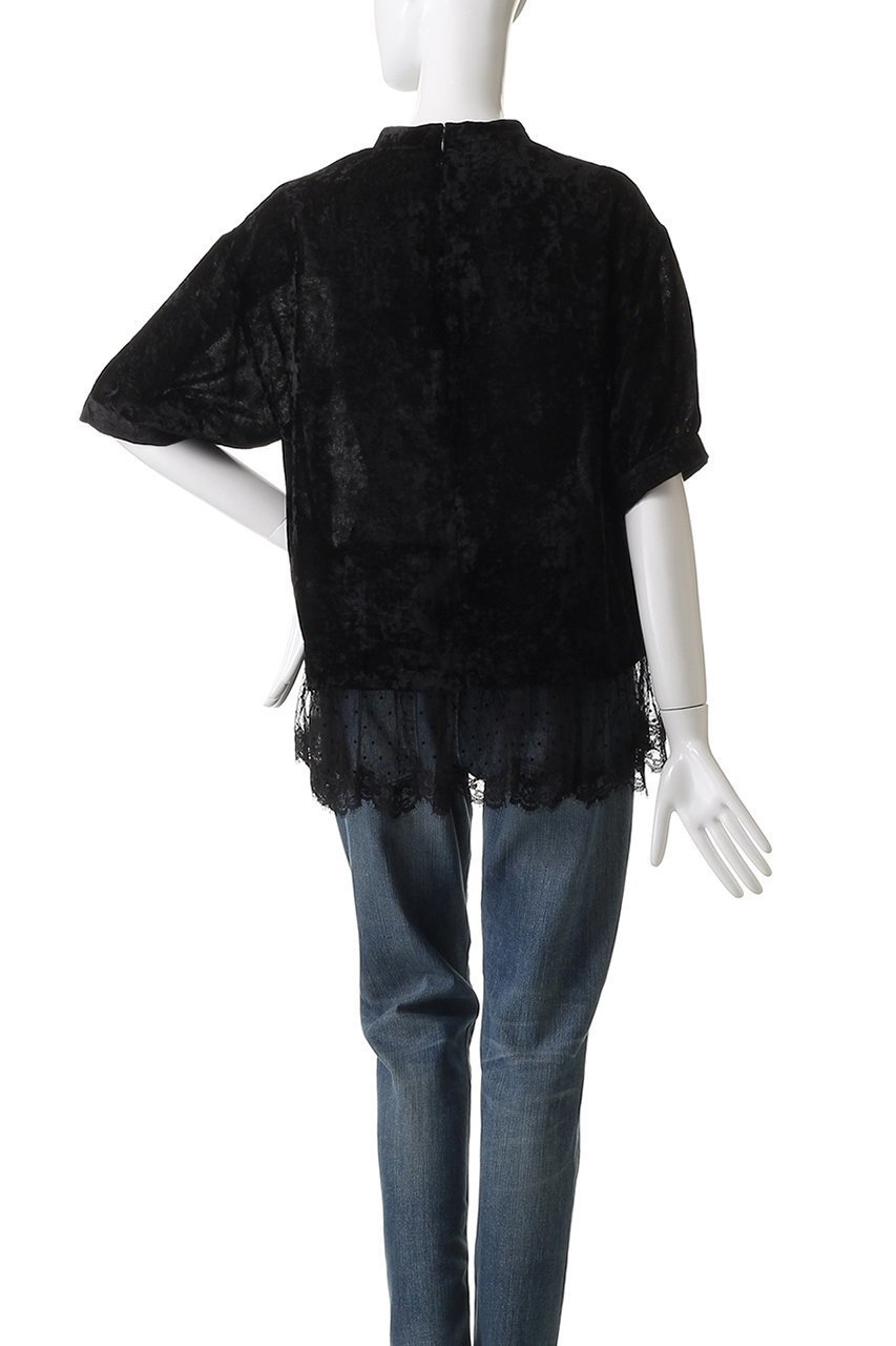 【ミュベール/MUVEIL】のベロアレーストップス 人気、トレンドファッション・服の通販 founy(ファニー) 　ファッション　Fashion　レディースファッション　Fashion for Women　トップス・カットソー　Cut & Sew Tops　シャツ・ブラウス・オフィスカジュアル　Elegant Blouses & Button-Ups　ベロアトップス　Velour Tops / Velvet-Look Items　2025年　2025　2025-2026秋冬・A/W　Autumn/Winter 2025–26 AW25–26　オケージョン　Occasion Wear　ショート　Short, Short Length　スリーブ　Sleeve, Long Sleeve / Short Sleeve　レース　Lace, Lace Fabric　エレガント 上品　Elegant　A/W・秋冬　Autumn/Winter　other-4|ID: prp329100004651957 ipo3291000000033615352