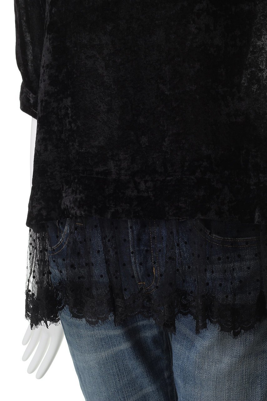 【ミュベール/MUVEIL】のベロアレーストップス 人気、トレンドファッション・服の通販 founy(ファニー) 　ファッション　Fashion　レディースファッション　Fashion for Women　トップス・カットソー　Cut & Sew Tops　シャツ・ブラウス・オフィスカジュアル　Elegant Blouses & Button-Ups　ベロアトップス　Velour Tops / Velvet-Look Items　2025年　2025　2025-2026秋冬・A/W　Autumn/Winter 2025–26 AW25–26　オケージョン　Occasion Wear　ショート　Short, Short Length　スリーブ　Sleeve, Long Sleeve / Short Sleeve　レース　Lace, Lace Fabric　エレガント 上品　Elegant　A/W・秋冬　Autumn/Winter　other-5|ID: prp329100004651957 ipo3291000000033615353