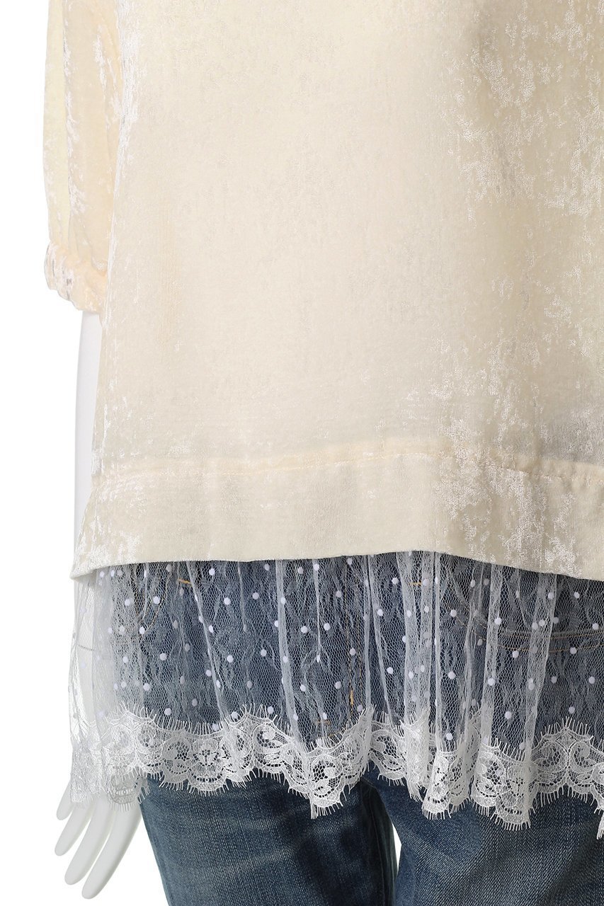 【ミュベール/MUVEIL】のベロアレーストップス 人気、トレンドファッション・服の通販 founy(ファニー) ファッション Fashion レディースファッション Fashion for Women トップス・カットソー Cut & Sew Tops シャツ・ブラウス・オフィスカジュアル Elegant Blouses & Button-Ups ベロアトップス Velour Tops / Velvet-Look Items オケージョン Occasion Wear ショート Short, Short Length スリーブ Sleeve, Long Sleeve / Short Sleeve レース Lace, Lace Fabric エレガント 上品 Elegant other-5|ID: prp329100004651957 ipo3291000000034853923