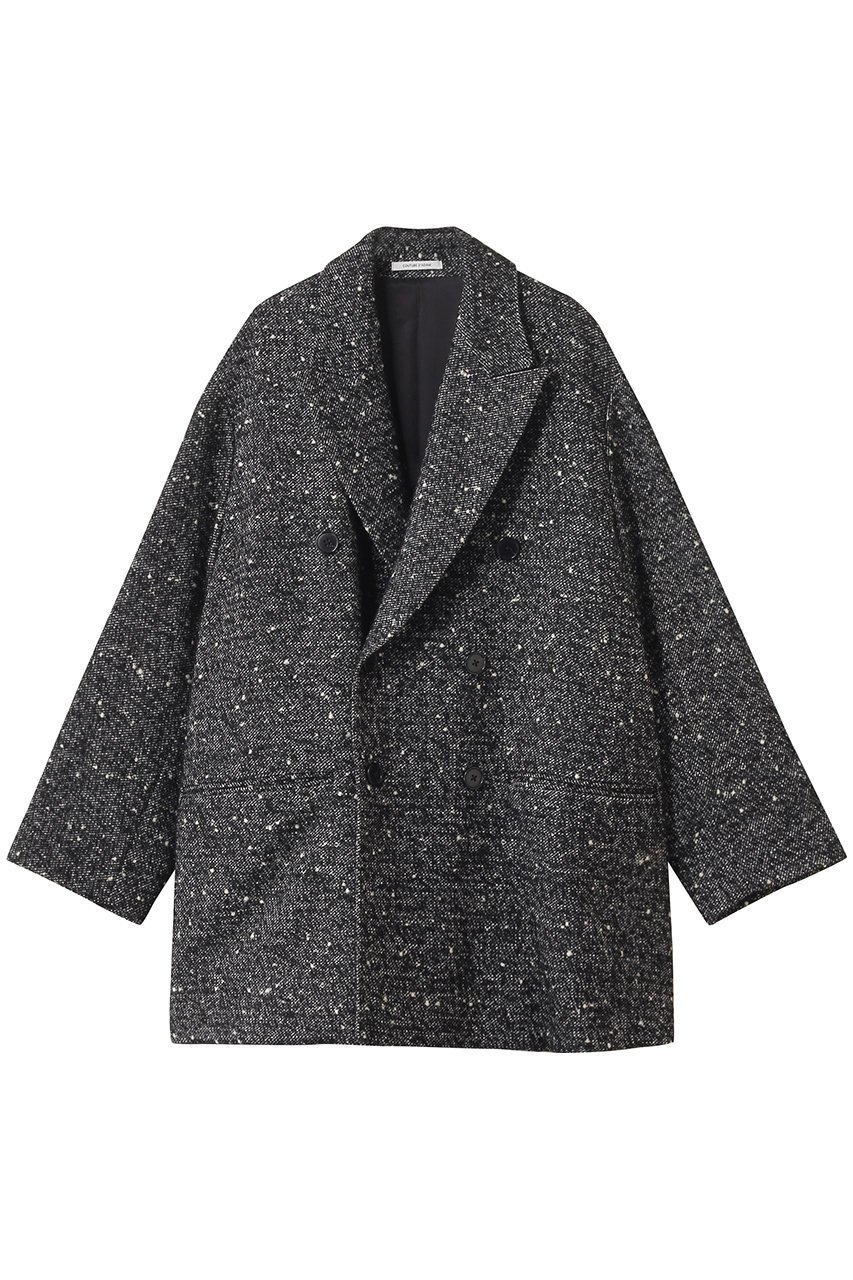 【クチュールドアダム/COUTURE D'ADAM】の【8/30 0:00販売開始】ビッグネップイタリアツイードコテージコート インテリア・キッズ・メンズ・レディースファッション・服の通販 founy(ファニー) 　ファッション　Fashion　レディースファッション　Fashion for Women　アウター　Coat / Outerwear Collection　コート・ロングコート・ピーコート　Long Coats, Peacoats & More　2025年　2025　2025-2026秋冬・A/W　Autumn/Winter 2025–26 AW25–26　ショート　Short, Short Length　テーラード　Tailored, Tailored Fit　フォルム　Silhouette, Form　ラグジュアリー　Luxury, Elegant　リラックス　Relax, Relaxed Fit　ワーク　Workwear, Utility Style　A/W・秋冬　Autumn/Winter　ブラック|ID: prp329100004651961 ipo3291000000033615372