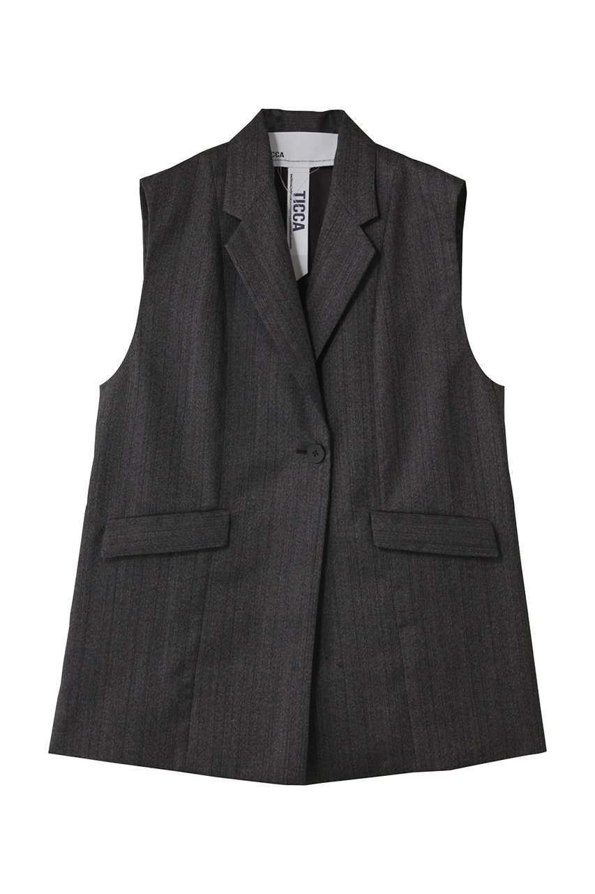 【エリオポール/heliopole】の【TICCA】WOOL HERRINGBONE ベスト インテリア・キッズ・メンズ・レディースファッション・服の通販 founy(ファニー) ファッション Fashion レディースファッション Fashion for Women アウター Coat / Outerwear Collection レディースジャケット・軽アウター Jackets おすすめ Recommended / Our Picks ジャケット Jacket, Outerwear セットアップ Set-Up, Coordinated Outfit ベスト Vest, Waistcoat 秋 Autumn A/W・秋冬 Autumn/Winter グレー|ID: prp329100004651964 ipo3291000000036133952