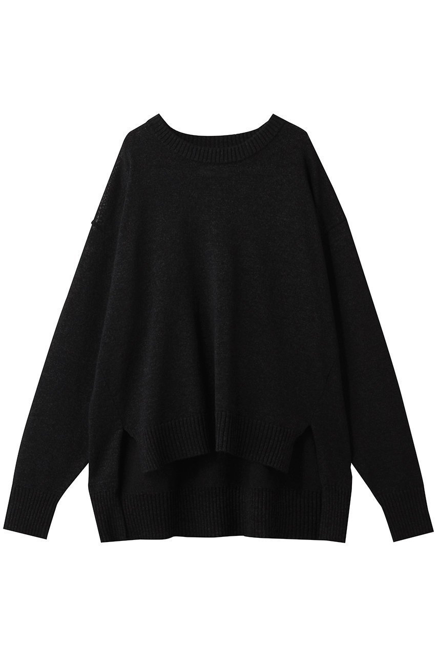 【ミディウミソリッド/MIDIUMISOLID】のwashi/wool PO プルオーバー インテリア・キッズ・メンズ・レディースファッション・服の通販 founy(ファニー) 　ファッション　Fashion　レディースファッション　Fashion for Women　トップス・カットソー　Cut & Sew Tops　ニット　Knit Tops & Sweaters　カジュアルプルオーバー・ニットトップス　Pullovers & Knit Tops / Casual Pullovers　シアー　Sheer, See-Through　シンプル　Simple, Minimal　新作・新入荷　New Arrivals / New In　black|ID: prp329100004651976 ipo3291000000033615501