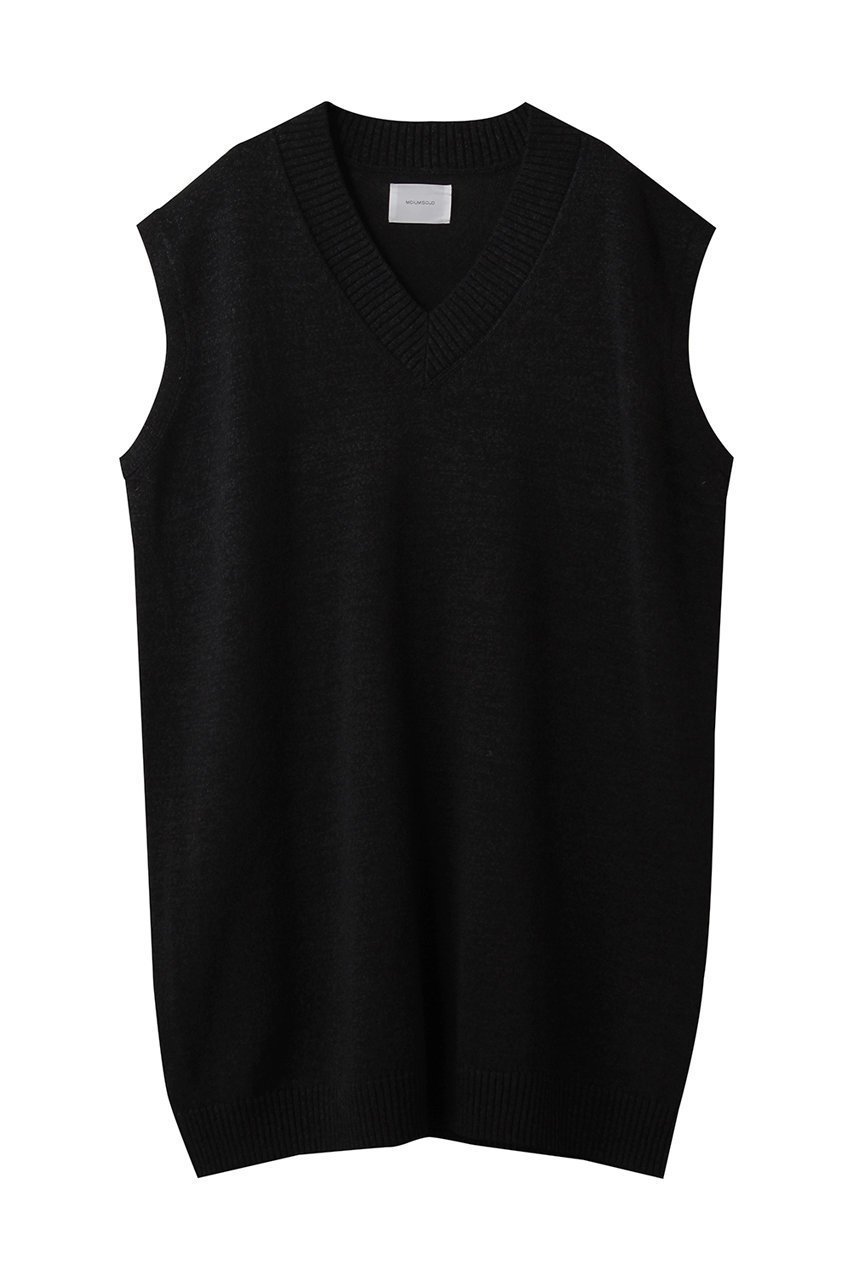 【ミディウミソリッド/MIDIUMISOLID】の和紙ウールビッグベスト インテリア・キッズ・メンズ・レディースファッション・服の通販 founy(ファニー) 　ファッション　Fashion　レディースファッション　Fashion for Women　トップス・カットソー　Cut & Sew Tops　ニット　Knit Tops & Sweaters　ベスト&ジレ / 重ね着スタイル　Vests & Gilets　カジュアルプルオーバー・ニットトップス　Pullovers & Knit Tops / Casual Pullovers　シアー　Sheer, See-Through　シンプル　Simple, Minimal　ベスト　Vest, Waistcoat　ロング　Long, Long-Length　秋　Autumn　black|ID: prp329100004651978 ipo3291000000036242119