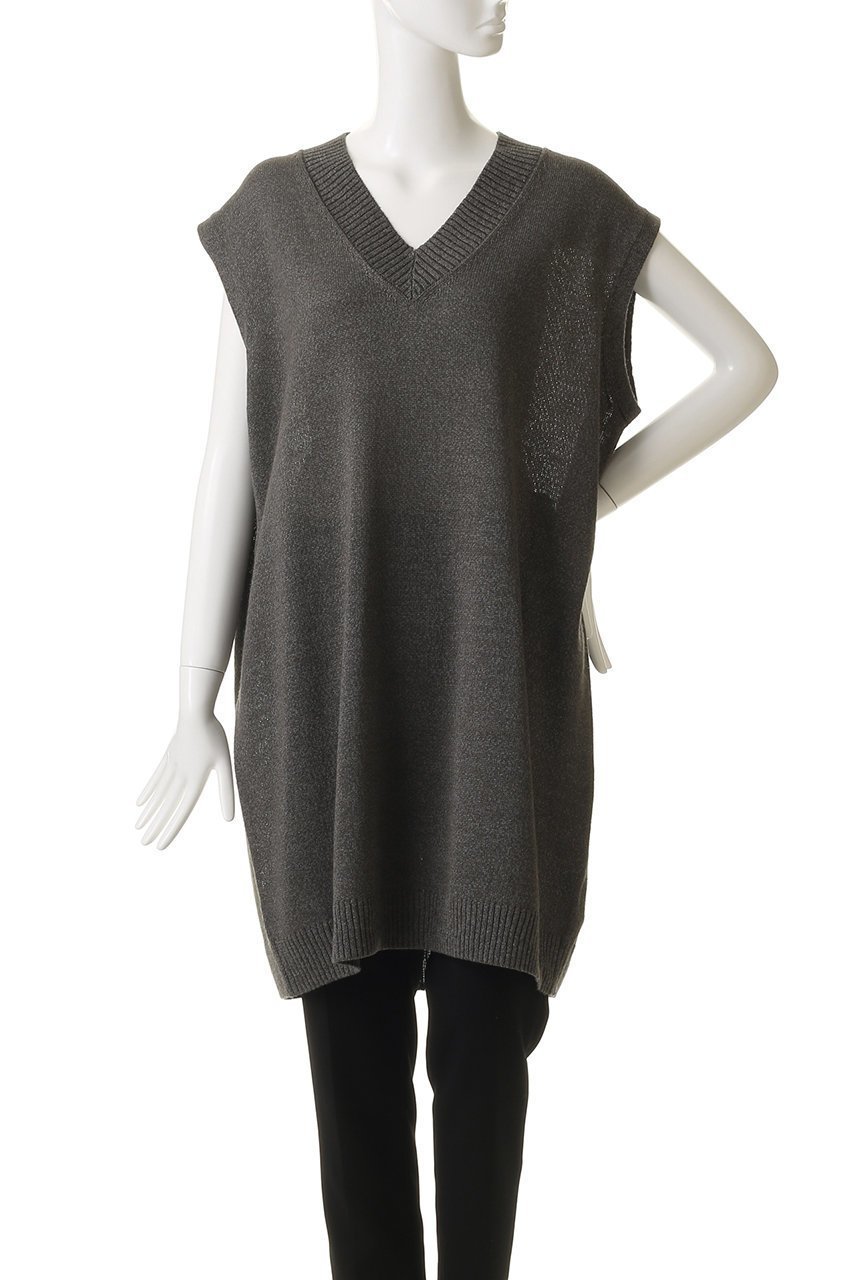 【ミディウミソリッド/MIDIUMISOLID】の和紙ウールビッグベスト 人気、トレンドファッション・服の通販 founy(ファニー) 　ファッション　Fashion　レディースファッション　Fashion for Women　トップス・カットソー　Cut & Sew Tops　ニット　Knit Tops & Sweaters　ベスト&ジレ / 重ね着スタイル　Vests & Gilets　カジュアルプルオーバー・ニットトップス　Pullovers & Knit Tops / Casual Pullovers　シアー　Sheer, See-Through　シンプル　Simple, Minimal　ベスト　Vest, Waistcoat　ロング　Long, Long-Length　秋　Autumn　other-2|ID: prp329100004651978 ipo3291000000036242120