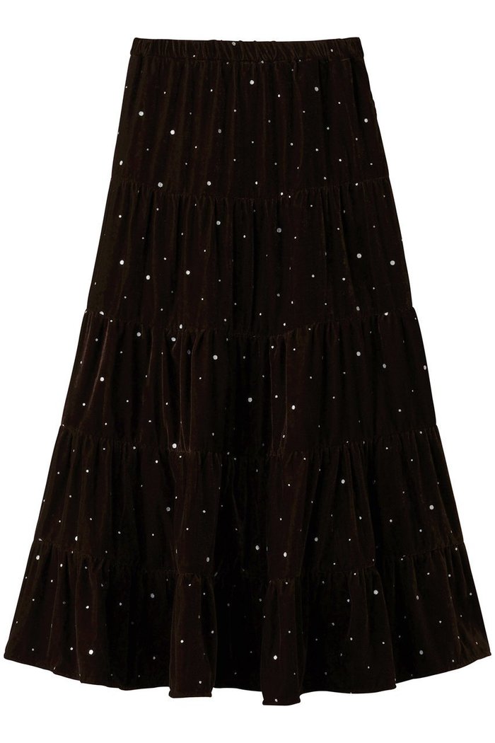 【クチュールドアダム/COUTURE D'ADAM】のグリッターベルベットティアードスカート インテリア・キッズ・メンズ・レディースファッション・服の通販 founy(ファニー) https://founy.com/ ファッション Fashion レディースファッション Fashion for Women スカート Skirts ティアードスカート Tiered Skirts ティアードスカート Tiered Skirt, Flounced Skirt ベルベット Velvet, Velvety |ID: prp329100004651992 ipo3291000000035175001