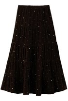 【クチュールドアダム/COUTURE D'ADAM】のグリッターベルベットティアードスカート ブラウン|ID:prp329100004651992