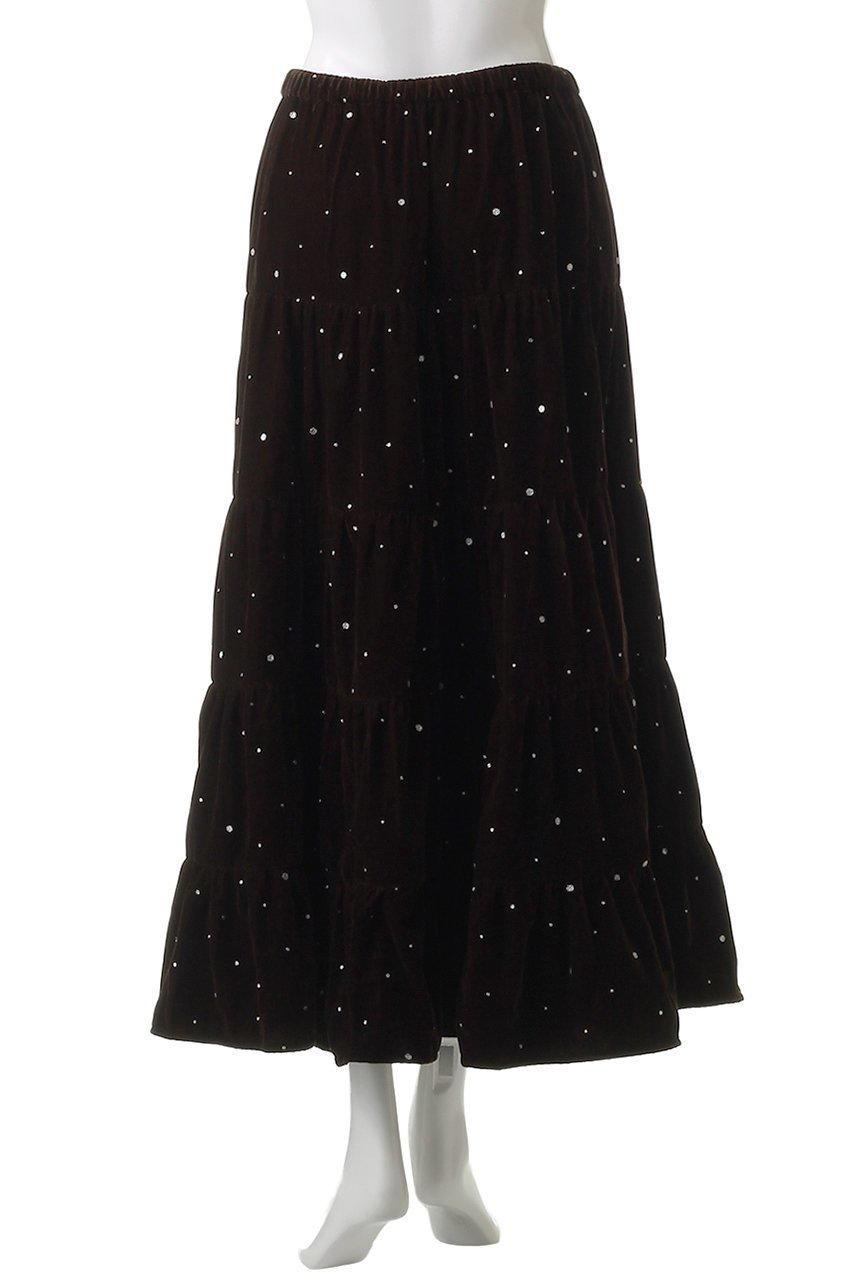 【クチュールドアダム/COUTURE D'ADAM】のグリッターベルベットティアードスカート 人気、トレンドファッション・服の通販 founy(ファニー) ファッション Fashion レディースファッション Fashion for Women スカート Skirts ティアードスカート Tiered Skirts ティアードスカート Tiered Skirt, Flounced Skirt ベルベット Velvet, Velvety other-4|ID: prp329100004651992 ipo3291000000036133974