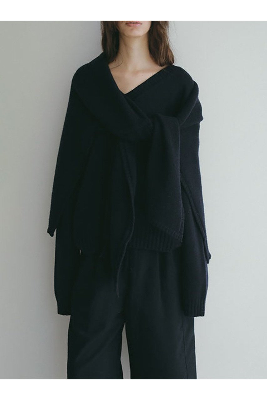 【エトレトウキョウ/ETRE TOKYO】のレイヤードニットラップスカート インテリア・キッズ・メンズ・レディースファッション・服の通販 founy(ファニー) 　ファッション　Fashion　レディースファッション　Fashion for Women　スカート　Skirts　2025年　2025　2025-2026秋冬・A/W　Autumn/Winter 2025–26 AW25–26　おすすめ　Recommended / Our Picks　シンプル　Simple, Minimal　ストール　Stole, Wrap　スラックス　Slacks, Dress Pants　レギンス　Leggings, Stretch Pants　A/W・秋冬　Autumn/Winter　ネイビー|ID: prp329100004651994 ipo3291000000033615650