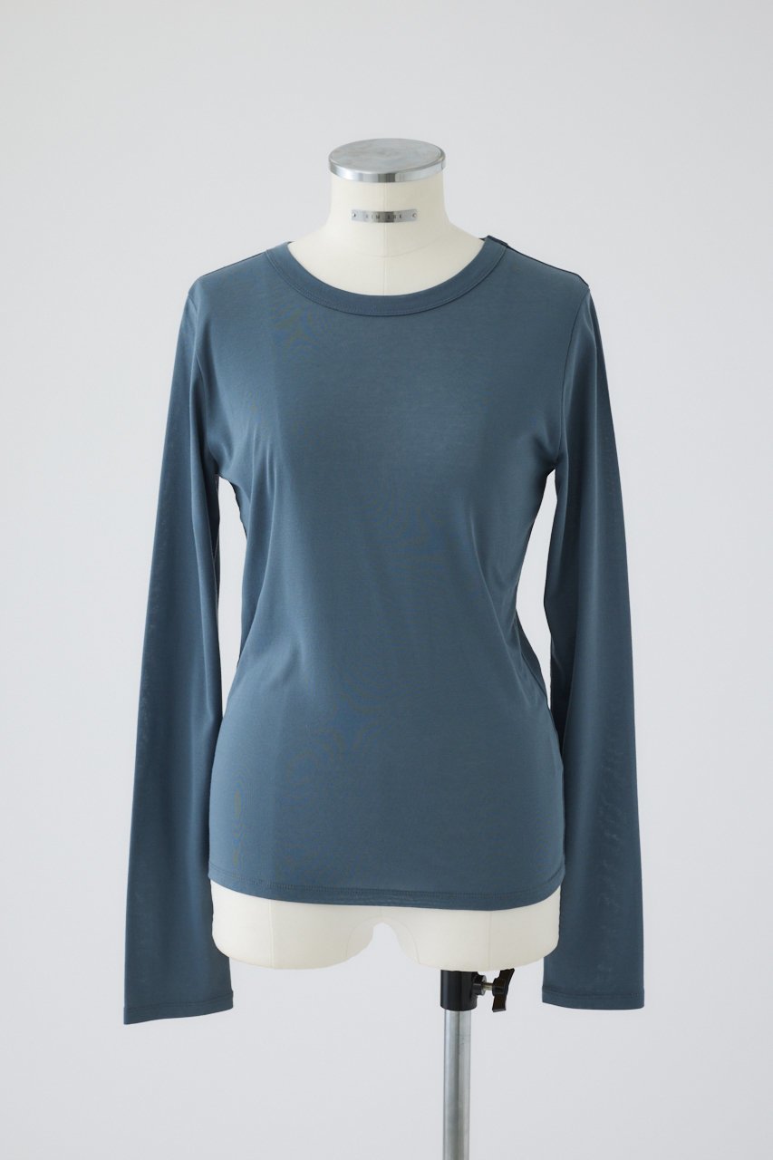 【リムアーク/RIM.ARK】の【9/3 10:00販売開始】High gauge cotton long T-SH/ロングTシャツ インテリア・キッズ・メンズ・レディースファッション・服の通販 founy(ファニー) 　ファッション　Fashion　レディースファッション　Fashion for Women　トップス・カットソー　Cut & Sew Tops　シャツ・ブラウス・オフィスカジュアル　Elegant Blouses & Button-Ups　ロングTシャツ・Tシャツ　Longline T-Shirts & Tees　カットソー・ベーシックTシャツ　Cut-and-Sewn Tops / Stretch Tees & Basics　おすすめ　Recommended / Our Picks　インナー　Innerwear　スリーブ　Sleeve, Long Sleeve / Short Sleeve　ベーシック　Basic, Essential　ロング　Long, Long-Length　吸水　Absorbent, Quick-Dry　新作・新入荷　New Arrivals / New In　ライトブルー|ID: prp329100004652051 ipo3291000000033616153