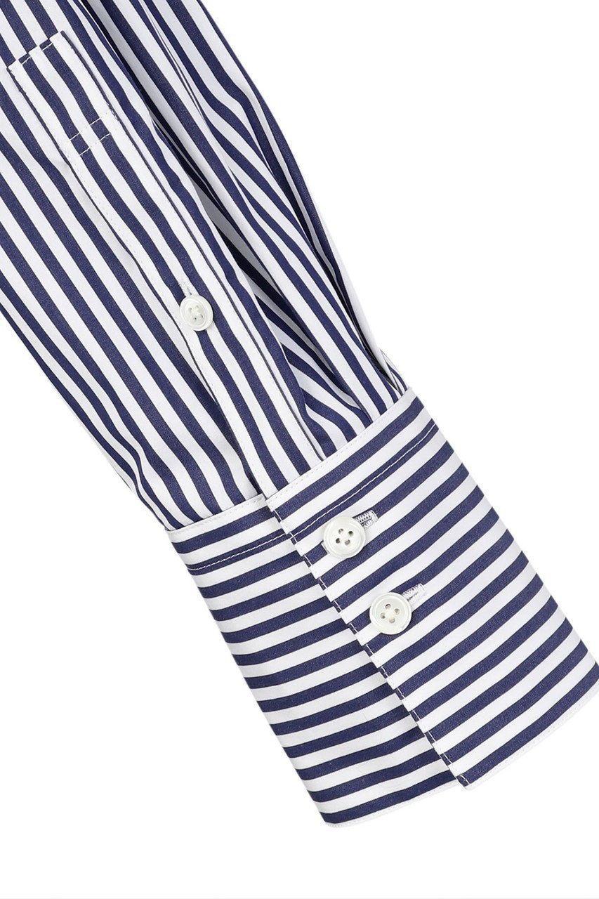 【オブリオ/AUBRIOT】のファインブロード ハイネックシャツ 人気、トレンドファッション・服の通販 founy(ファニー) 　ファッション　Fashion　レディースファッション　Fashion for Women　トップス・カットソー　Cut & Sew Tops　シャツ・ブラウス・オフィスカジュアル　Elegant Blouses & Button-Ups　2025年　2025　2025-2026秋冬・A/W　Autumn/Winter 2025–26 AW25–26　エレガント 上品　Elegant　シンプル　Simple, Minimal　ストライプ　Stripe, Striped Pattern　スリーブ　Sleeve, Long Sleeve / Short Sleeve　ハイネック　High Neck, Mock Neck　ロング　Long, Long-Length　ロンドン　London Style, British Inspired　ワイド　Wide, Wide Fit　定番　Standard, Basic Item　無地　Plain, Solid Color　A/W・秋冬　Autumn/Winter　other-5|ID: prp329100004652056 ipo3291000000033616201