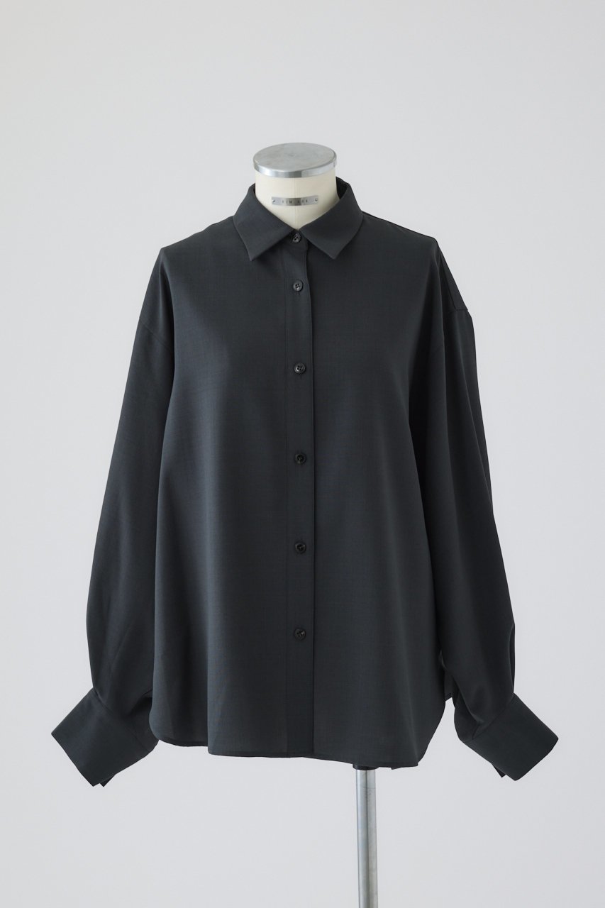 【リムアーク/RIM.ARK】の【9/3 10:00販売開始】Round cuff blouse/ブラウス インテリア・キッズ・メンズ・レディースファッション・服の通販 founy(ファニー) 　ファッション　Fashion　レディースファッション　Fashion for Women　トップス・カットソー　Cut & Sew Tops　シャツ・ブラウス・オフィスカジュアル　Elegant Blouses & Button-Ups　とろみ　Fluid, Flowy Fabric　カフス　Cuff Design　シンプル　Simple, Minimal　スリーブ　Sleeve, Long Sleeve / Short Sleeve　ベーシック　Basic, Essential　ラウンド　Round, Round Neck　ロング　Long, Long-Length　新作・新入荷　New Arrivals / New In　チャコールグレー|ID: prp329100004652058 ipo3291000000033616214