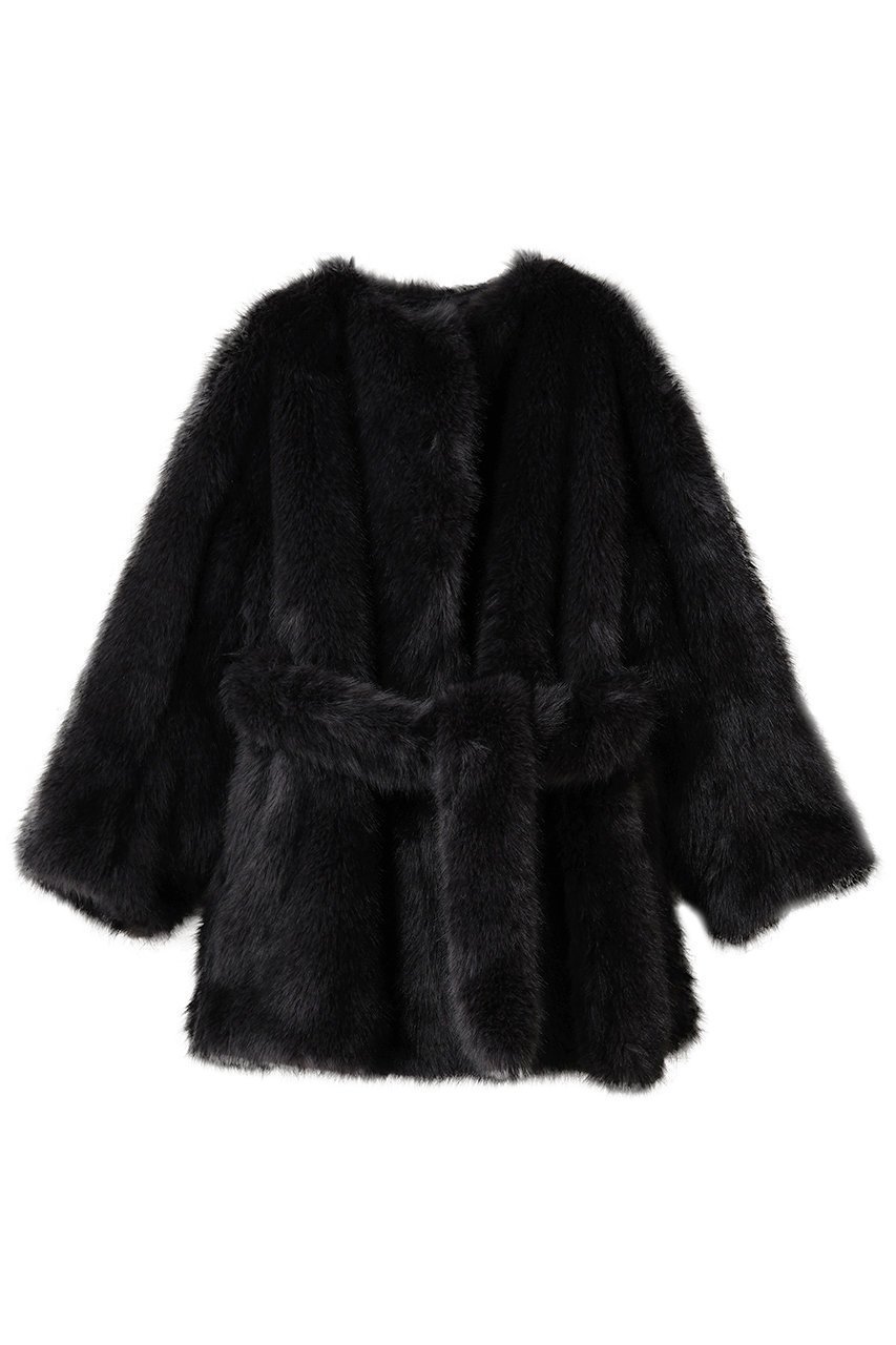 【オブリオ/AUBRIOT】のフェイクファー コート インテリア・キッズ・メンズ・レディースファッション・服の通販 founy(ファニー) 　ファッション　Fashion　レディースファッション　Fashion for Women　アウター　Coat / Outerwear Collection　コート・ロングコート・ピーコート　Long Coats, Peacoats & More　スリーブ　Sleeve, Long Sleeve / Short Sleeve　フェイクファー　Faux Fur, Imitation Fur　ラグジュアリー　Luxury, Elegant　ロング　Long, Long-Length　チャコールグレー|ID: prp329100004652059 ipo3291000000035817383