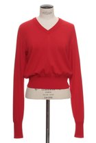 【オブリオ/AUBRIOT】のドライハイゲージ Vネックセーター レッド|ID:prp329100004652064