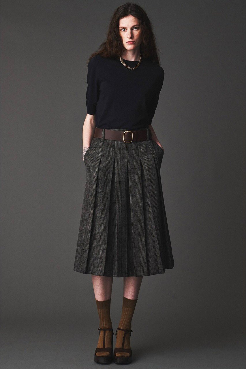 【オブリオ/AUBRIOT】のチェックスカート 人気、トレンドファッション・服の通販 founy(ファニー) 　ファッション　Fashion　レディースファッション　Fashion for Women　スカート　Skirts　ロングスカート　Long Skirts / Maxi & Midi Skirts　イタリア　Italy　キルト　Quilt, Quilted Fabric　クラシック　Classic, Timeless Style　コンパクト　Compact, Small Size　チェック　Check, Plaid, Tartan　プリーツ　Pleats, Pleated　ボックス　Boxy, Box Shape　ロング　Long, Long-Length　other-4|ID: prp329100004652070 ipo3291000000035708326