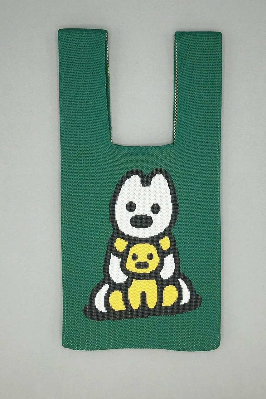 【ビーピービーピー/bpbp】の【UNISEX】【matsui】ニット ミニマルシェバッグ インテリア・キッズ・メンズ・レディースファッション・服の通販 founy(ファニー) 　ファッション　Fashion　レディースファッション　Fashion for Women　トップス・カットソー　Cut & Sew Tops　ニット　Knit Tops & Sweaters　イラスト　Illustration　シンプル　Simple, Minimal　スマート　Smart, Elegant　ダブル　Double, Double-Breasted　フェイス　Face, Facial Design　モチーフ　Motif, Design Theme　ユニセックス　Unisex, Genderless　おすすめ　Recommended / Our Picks　犬　Dog　ギフト プレゼント　Gift / Present　新作・新入荷　New Arrivals / New In　BAG TOGETHER|ID: prp329100004653132 ipo3291000000033628352