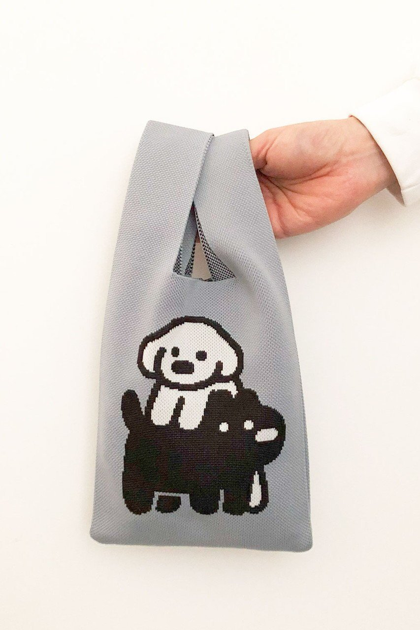 【ビーピービーピー/bpbp】の【UNISEX】【matsui】ニット ミニマルシェバッグ 人気、トレンドファッション・服の通販 founy(ファニー) 　ファッション　Fashion　レディースファッション　Fashion for Women　トップス・カットソー　Cut & Sew Tops　ニット　Knit Tops & Sweaters　イラスト　Illustration　シンプル　Simple, Minimal　スマート　Smart, Elegant　ダブル　Double, Double-Breasted　フェイス　Face, Facial Design　モチーフ　Motif, Design Theme　ユニセックス　Unisex, Genderless　おすすめ　Recommended / Our Picks　犬　Dog　ギフト プレゼント　Gift / Present　新作・新入荷　New Arrivals / New In　other-7|ID: prp329100004653132 ipo3291000000033628359