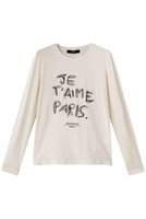 【マックスマーラ/Max Mara】の【Weekend Max Mara】RENOIR スパンコール JE TAIME PARISトップス 人気、トレンドファッション・服の通販 founy(ファニー) ファッション Fashion レディースファッション Fashion for Women トップス・カットソー Cut & Sew Tops シャツ・ブラウス・オフィスカジュアル Elegant Blouses & Button-Ups ロングTシャツ・Tシャツ Longline T-Shirts & Tees カットソー・ベーシックTシャツ Cut-and-Sewn Tops / Stretch Tees & Basics 2025年 2025 2025-2026秋冬・A/W Autumn/Winter 2025–26 AW25–26 コンパクト Compact, Small Size スパンコール Sequins, Sequin Embellishment スリーブ Sleeve, Long Sleeve / Short Sleeve モノトーン Monotone, Black and White ロング Long, Long-Length A/W・秋冬 Autumn/Winter 長袖 Long Sleeve, Full Sleeve |ID:prp329100004653145