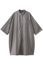 【ミズイロ インド/mizuiro ind】のglossy wide half slv shirt OP ワンピース gray|ID:prp329100004653151